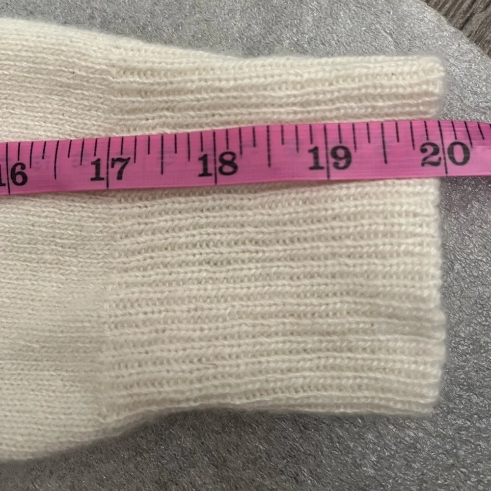 [M]ALOHAS Cream Flare Leg Wool Blend knit Jumpsuit Y2K Flared Leg - Picture 12 of 12